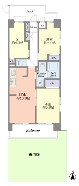 レーベンハイム中板橋2　1階　間取図